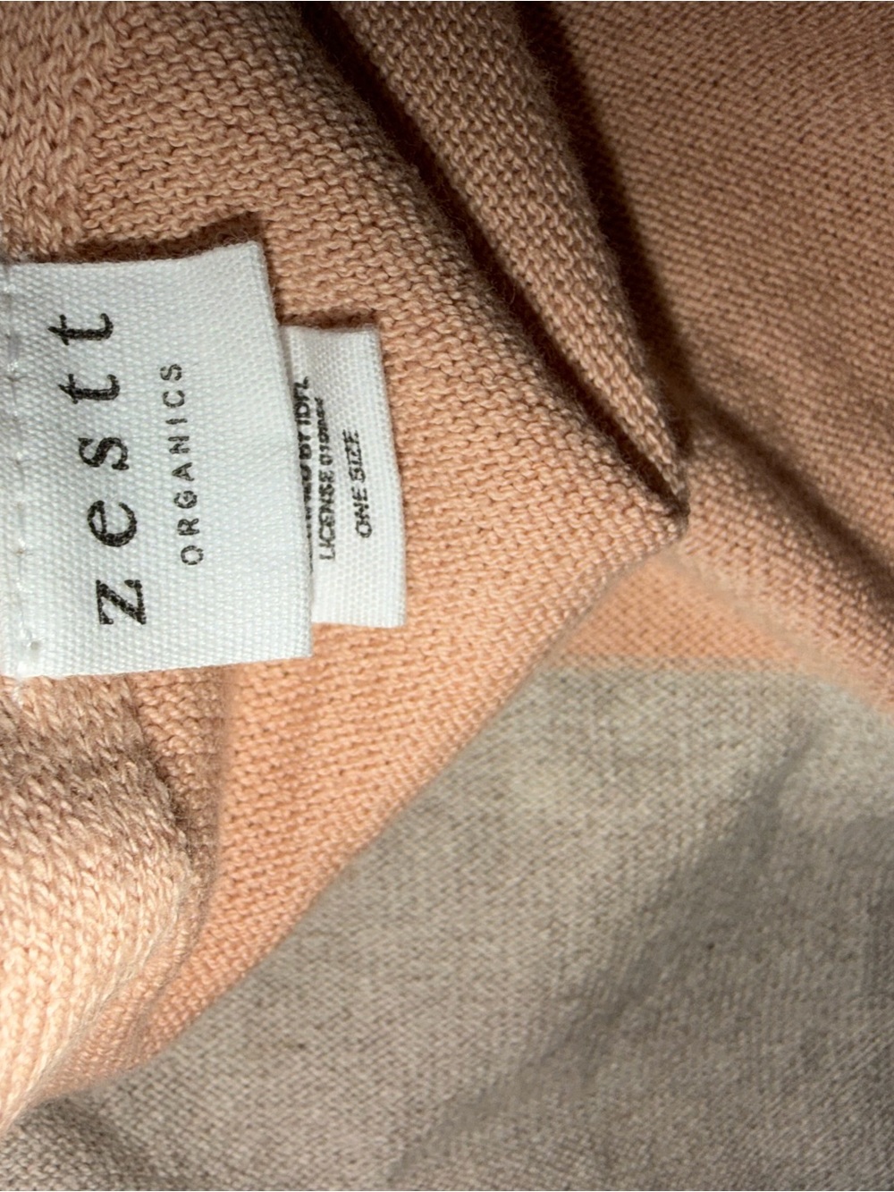 zestt Peach and Cream Lightweight Knit Scarf